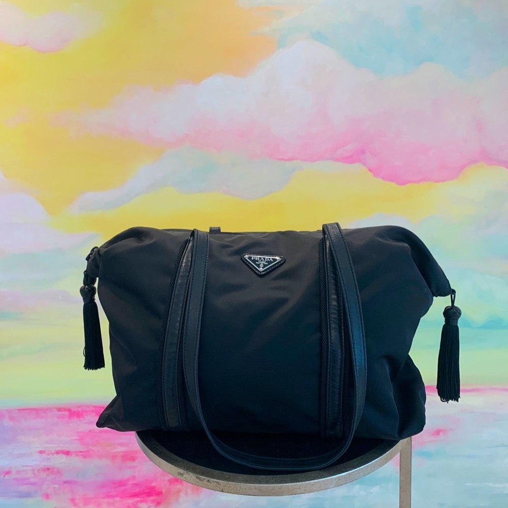 Prada Tessuto Tassel Bag